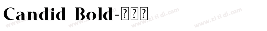 Candid Bold字体转换